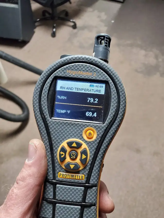 Moisture meter humidity assessment for Fire & Smoke Damage Restoration in Lantana